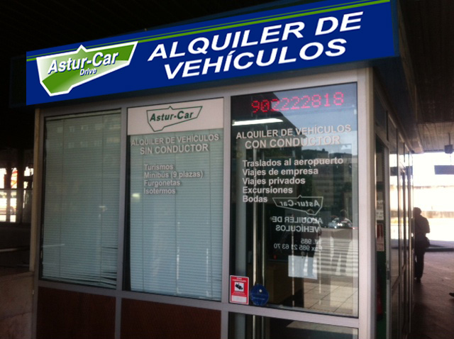 Nuestra oficina en la estación de autobuses de Oviedo